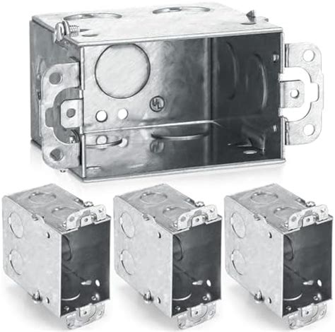 gang-able steel switch outlet box|4 Pcs 3 x 2 Gangable Electrical Box Switch Box with Plaster .